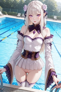 [SkirosAI] [NSFW Lite] Emilia Image Set (Patreon) [AI Generated]