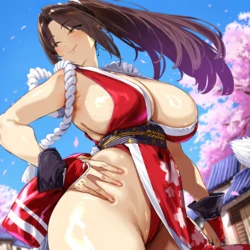 【梅星 Umehoshi】エロガキワールドツアー 不知火舞に弟子入り毎日セックス！ [AI Generated]