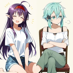 [AI Generated] ユウキ & シノン