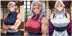 [RandeiTheWitch] Request： Genderbent Uzui Tengen [AI Generated]