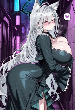 [Nankoai] Shiroko Terror-シロコ*テラー(Blue Archive)-req-dress-alley-outdoors-BBC- (Patreon) [AI Generated]