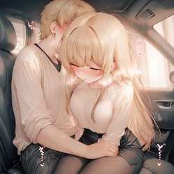 [ntaz] Mahiru Office Lady In A Car [AI Generated]