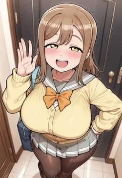 [Nankoai] Hanamaru Kunikida-国木田花丸-req-uniform-living.room-ojisan-bedroom- (Patreon) [AI Generated]