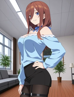 [artkaguya] Miku Nakano | 中野三玖 | The Quintessential Quintuplets | 五等分の花嫁 188p (Patreon) [AI Generated]
