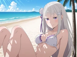 [artkaguya] Emilia | エミリア | Re:Zero − Starting Life in Another World | Re：ゼロから始める異世界生活 227p (Patreon) [AI Generated]
