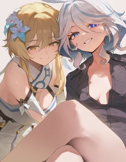 [Oishi Okaze] Lumine X Furina (Patreon) [AI Generated]