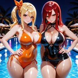 [ZBaiArt] Lucy x Erza - Fairy Tail [AI Generated]