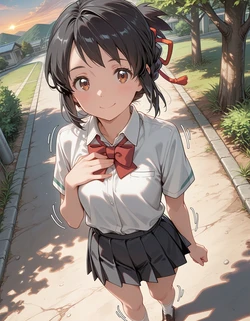 [SAKIAI] Miyamizu Mitsuha Sex in the forest (Patreon) [AI Generated]