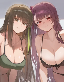 [Oishi Okaze] Girls' Frontline - WA2000 X M4A1 (Patreon) [AI Generated]