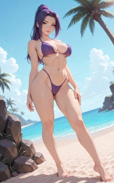 [DeeForge] Psylocke - Beach [AI Generated]
