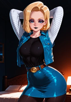 [RoGNeZArt] Goth Android 18 (Dragon Ball Z) [AI Generated]