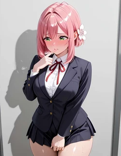 [Shiro Dola] Hakari Hanazono [8p] 18+ School Uniform (Patreon) [AI Generated]