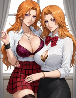 Matsumoto Rangiku at shool [AI Generated]