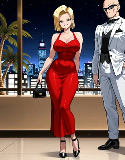 Android #18 Red Dress [AI Generated]