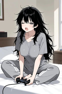 [AI Generated] どうしても乳首に手が伸びる 休日編