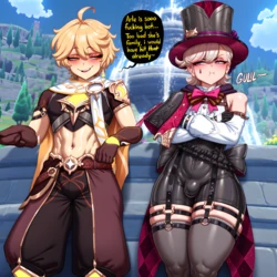[RENZEN] Lyney X Aether [AI Generated]
