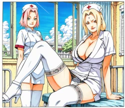 [narugirls_ai] Sakura & Tsunade Nurses Special Treatment | Naruto (Patreon) [AI Generated]