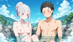 [yanai-hide] [Venu] Emilia 温泉エミリア Rezero (Patreon) [AI Generated]