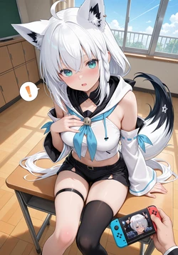 [prprbecause] Shirakami Fubuki + 3 animations [AI Generated]