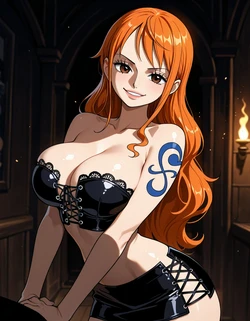 [Gaku] Nami black costume [AI Generated]