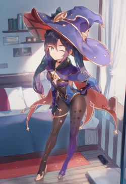 [Serain] NSFW | Mona | Genshin Impact | 224p [AI Generated]