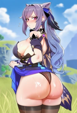 [FrogAI/Livefrog] KEQING X HILLICHURL [AI Generated]