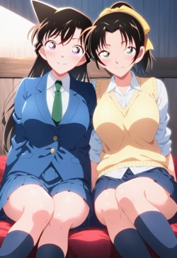 [Corudozera] [150pics] Ran Mouri x Kazuha Toyama (毛利蘭x遠山和葉) / Detective Conan (名探偵コナン) [AI Generated]