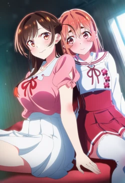 [Corudozera] [150pics] Chizuru Mizuhara x Sumi Sakurasawa (水原千鶴x桜沢墨) / Rent-A-Girlfriend (彼女、お借りします) [AI Generated]