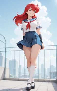 [DeeForge] Eiko Magami - School Rooftop [AI Generated]