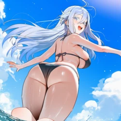 [MIYUのアトリエ] ♡﻿ミリーゼ少佐といちゃラブ海水浴?!【擬音あり】(Patreon) [AI Generated]