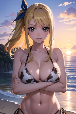 [Vlen] Lucy Heartfilia - Cow Bikini Summers [AI Generated]