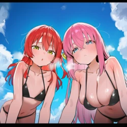 [MIYUのアトリエ] ♡郁代とぼっちと海水浴!? (Patreon) [AI Generated]
