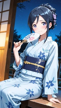[AI Generated] ラブリーマイエンジェルと月見