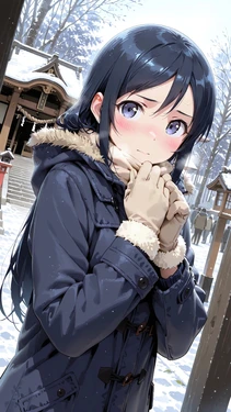 [AI Generated] ラブリーマイエンジェルと初詣