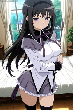 [Ryo!/Ryoo1] Homura Akemi "Mahou Shoujo Madoka Magica" — 378 pictures + 44 Animated Scenes [AI Generated]