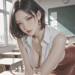 【熟女教师】性感班主任被坐最后一排的男同学轮奸【C类画风】（26-07-02） [AI Generated]