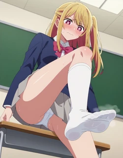 [アトリエくろてふ👣] footjob 旧作 Ruby Hoshino / Rubii Hoshino (Oshi no Ko / ONK) [75P] [AI Generated]