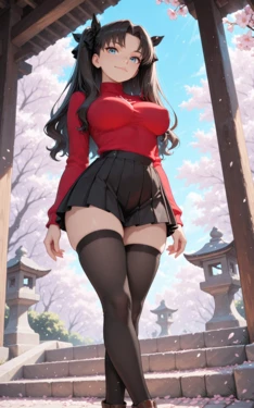 [DeeForge] Rin Tohsaka - Shrine Steps [AI Generated]