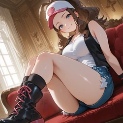 [Hentai IA]Pokemon Trainer Hilda BWC (Patreon) [AI Generated]