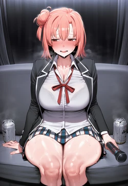 [HUWA_H_ART] 由比ヶ浜 結衣(Yuigahama Yui) X 金髪 (Patreon) [AI Generated]