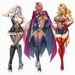 [batu_sindou]カーラ・クロムウェル、魔界騎士イングリッド、アリシア・ビューストレームとの純愛生活 A 4P harem life with beautiful mature warriors 02 [AI Generated]