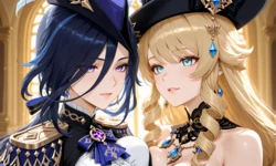[Daewi] Clorinde x Navia | Genshin Impact (Patreon) [AI Generated]