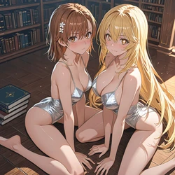 [Maiste] 430 Pics - Mikoto And Shokuhou (A Certain Scientific Railgun) [AI Generated]