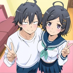 [BlackARTai] [49] Komachi x Hachiman (Patreon) [AI Generated]
