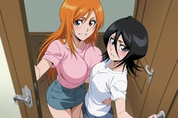 [BlackARTai] [75] Orihime x Rukia (Patreon) [AI Generated]