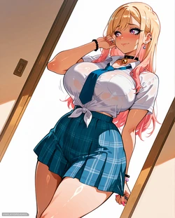 ( MILKYDREAM69 ) MARIN KITAGAWA SCHOOL UNIFORM [AI Generated]