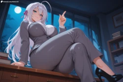 [Stoker] Rossweisse-Midnight resolution [High School DXD] [AI Generated]