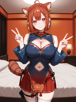 [NAMA] Request 【99p】Ratna Petit/ラトナ・プティ China Dress (Nijisanji) (Patreon) [AI Generated]