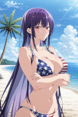 [xWaifu+18AI] Takamine Takane 鷹峰高嶺💜- American Bikini 🇺🇸☀️🌊| +42 | NSFW🔞 [AI Generated]