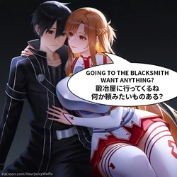 [YJW] Asuna X Kirito - NTR With Blacksmith (83pg) (Patreon) [AI Generated]